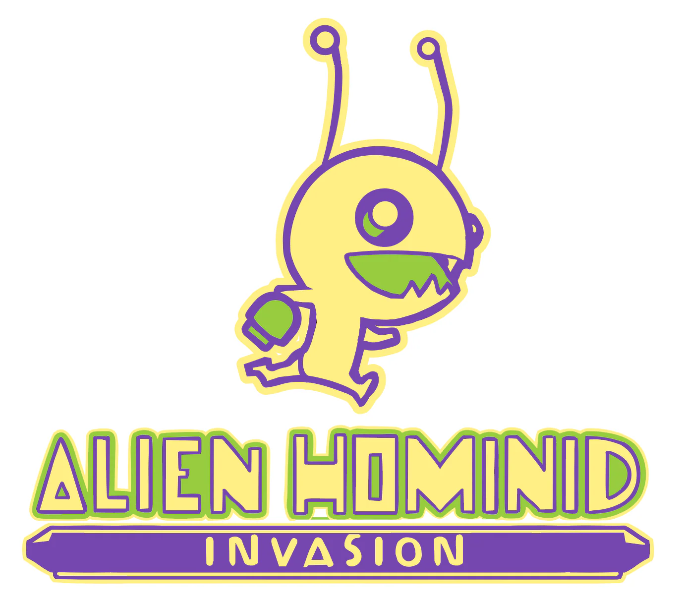 Alien Hominid Invasion Logo Sticker