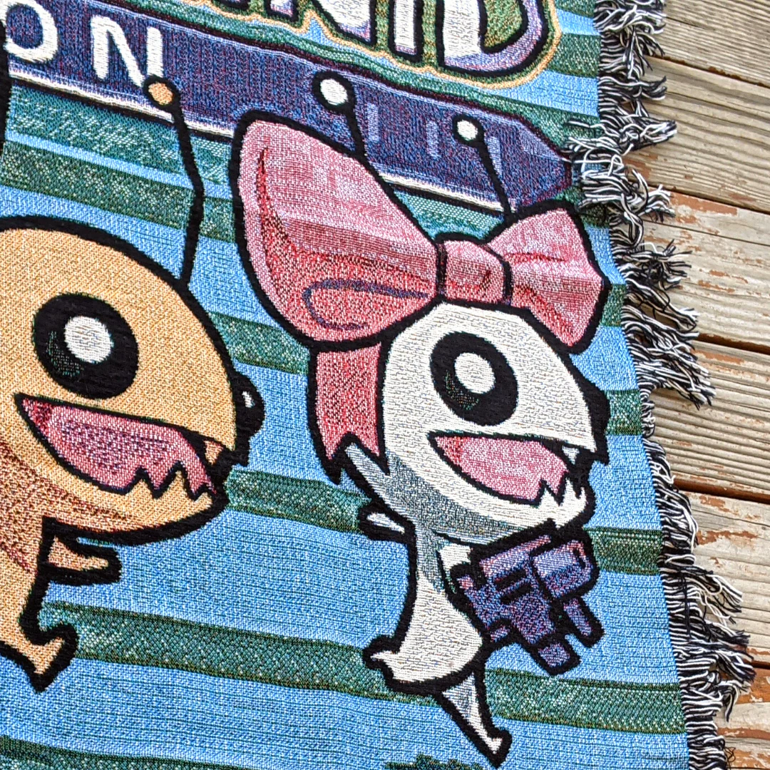 Alien Hominid Invasion Woven Throw Blanket ALIEN HOMINID (R) INVASION - Image 4