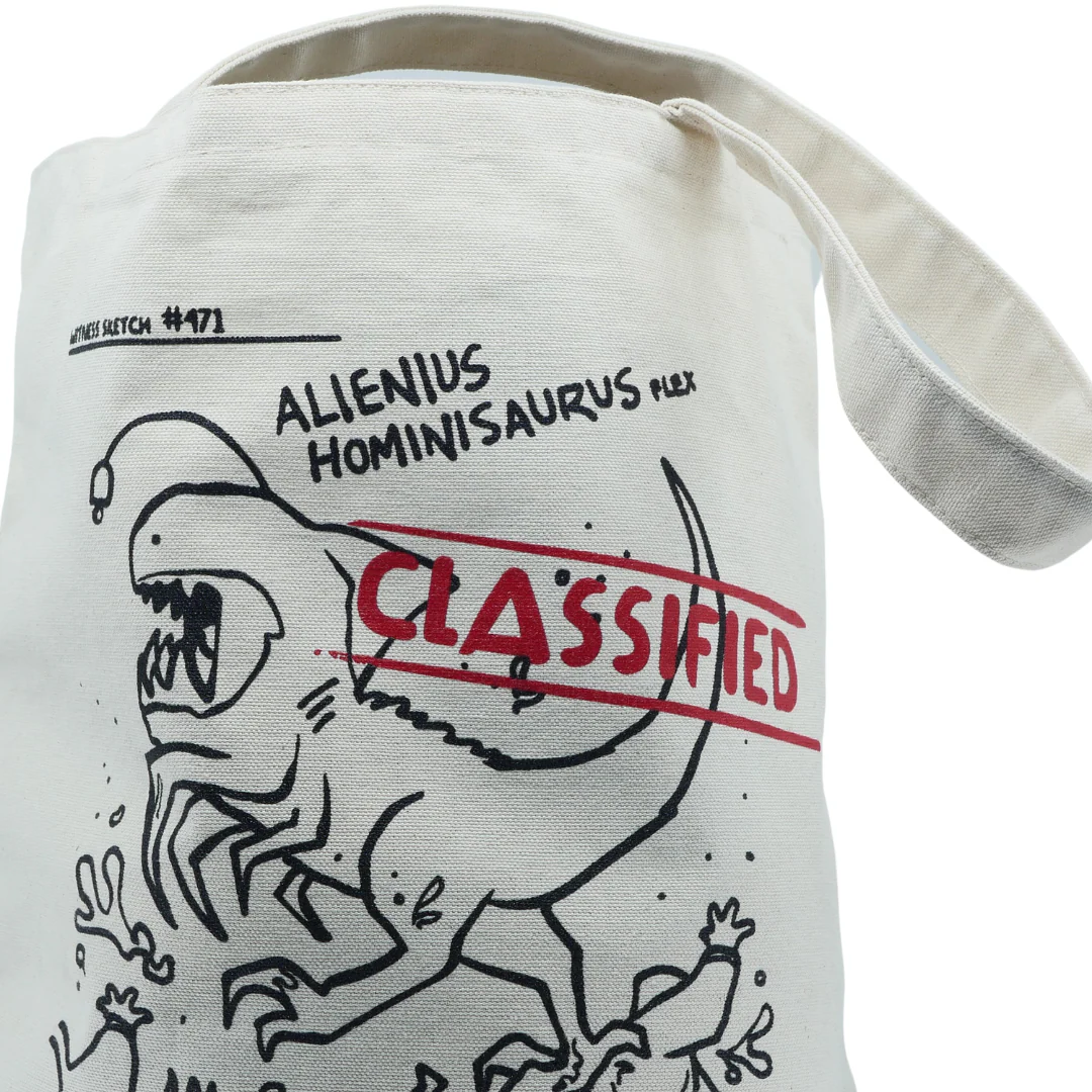 Alienius Hominisaurus Flex Tote Bag ALIEN HOMINID (R) INVASION - Image 4