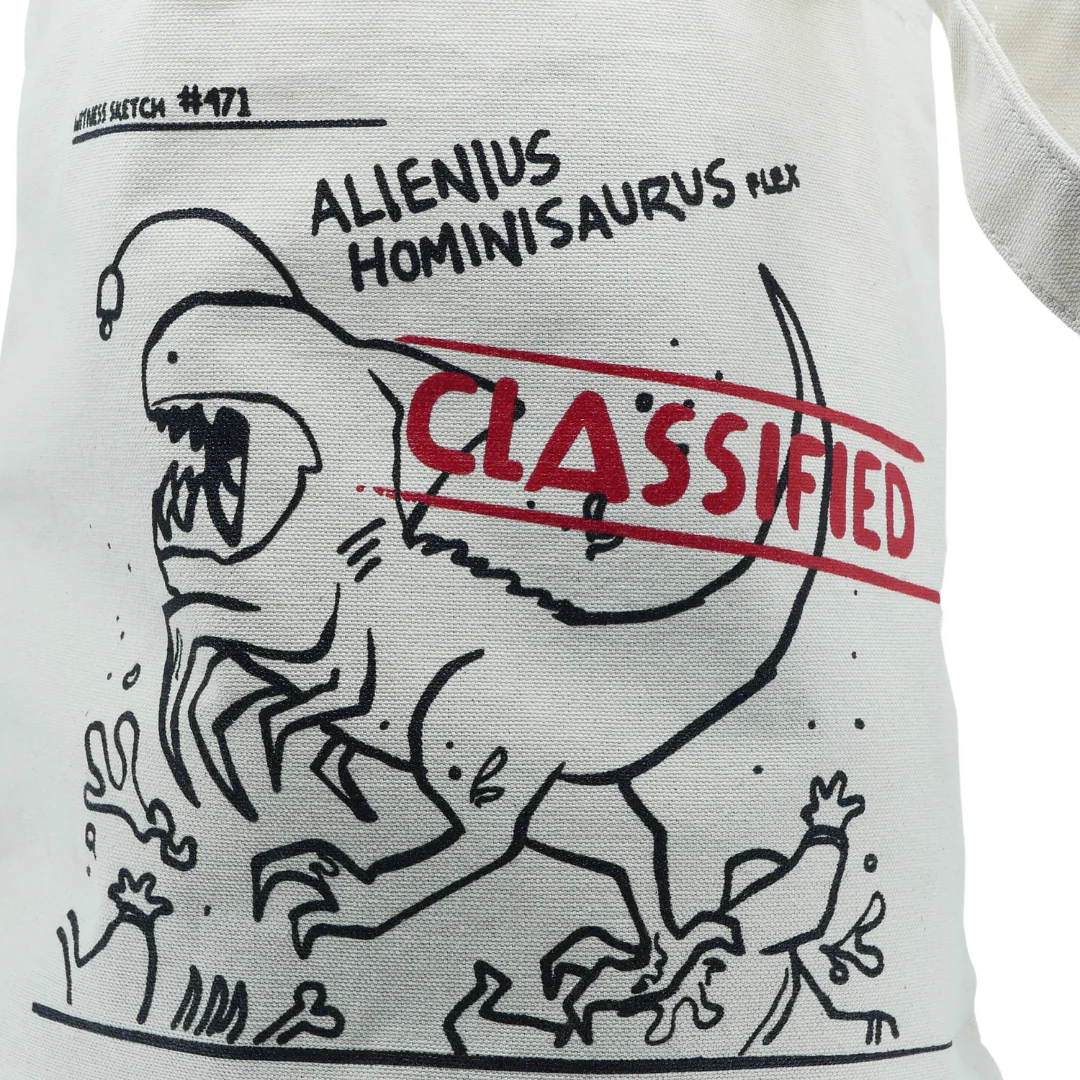 Alienius Hominisaurus Flex Tote Bag ALIEN HOMINID (R) INVASION - Image 7