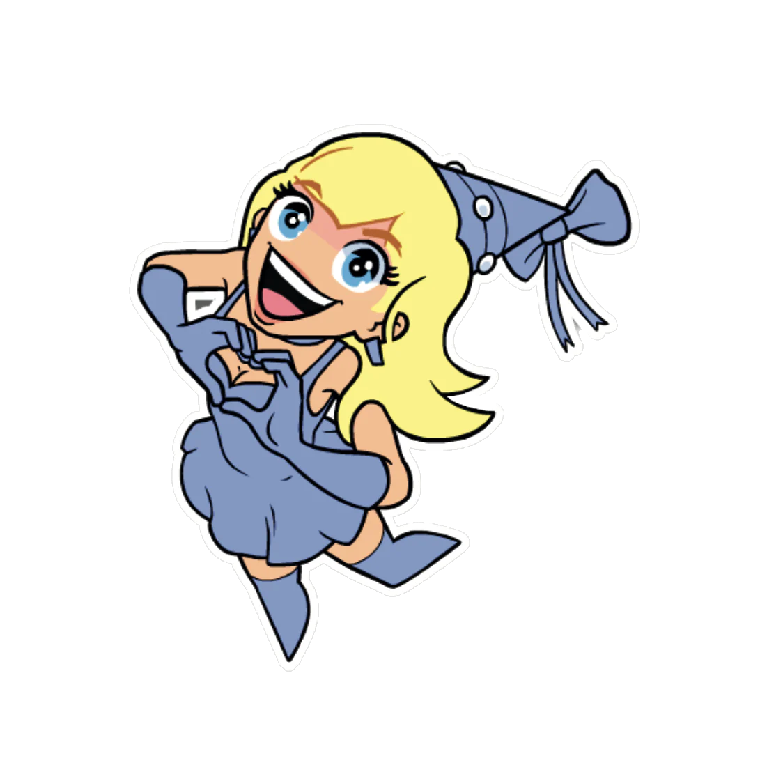 Blue Princess Sticker