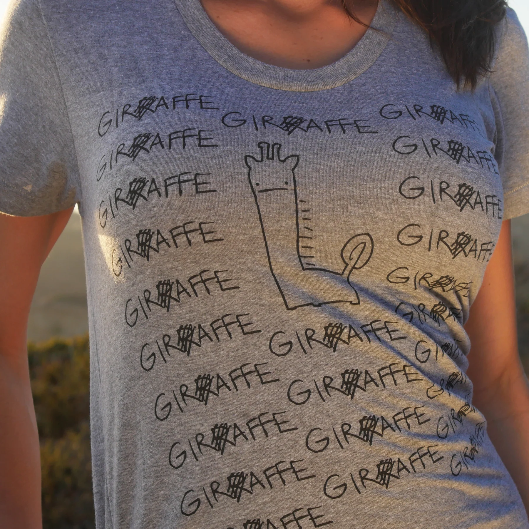 Giraffe Grey T-Shirt - Image 4