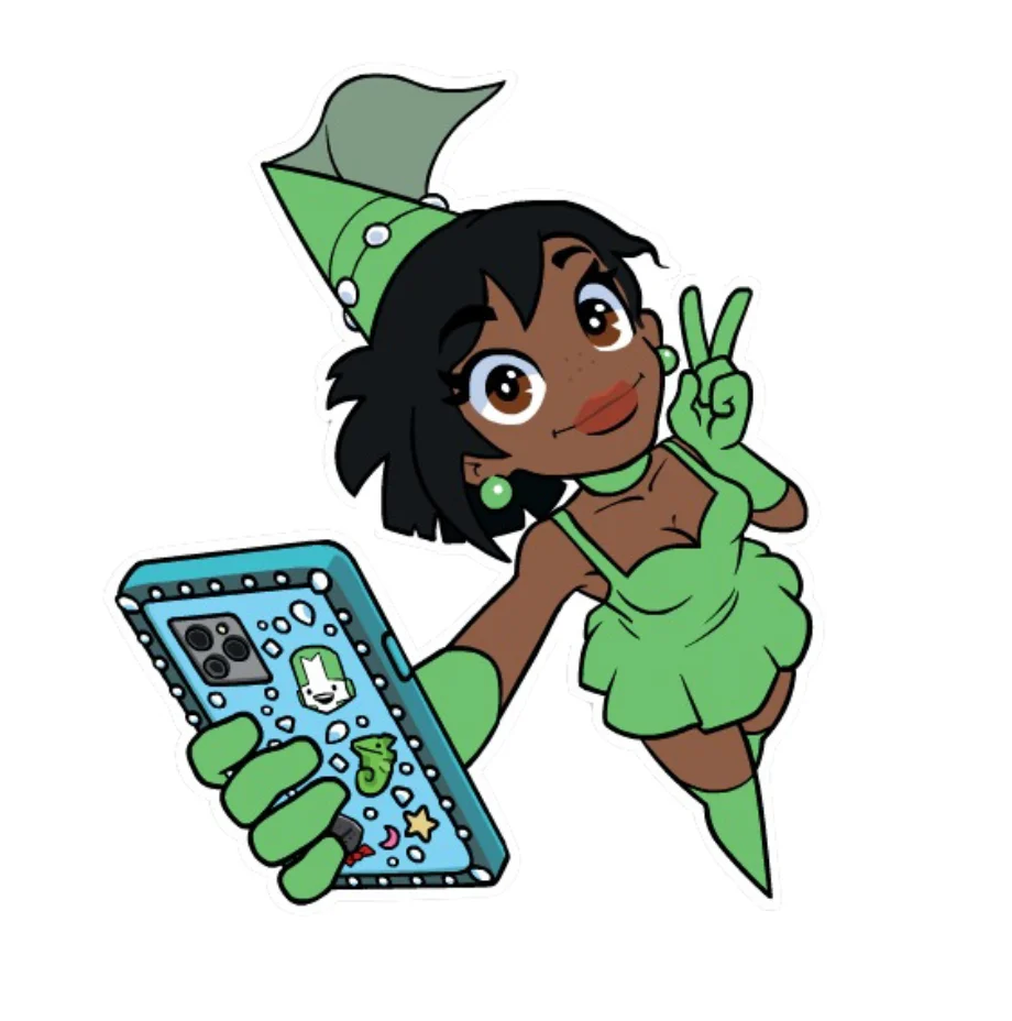 Green Princess Sticker