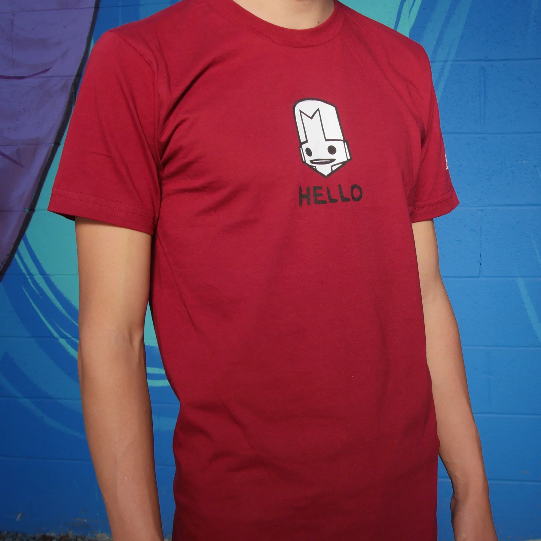 HELLO Knight Red T-Shirt - Image 3