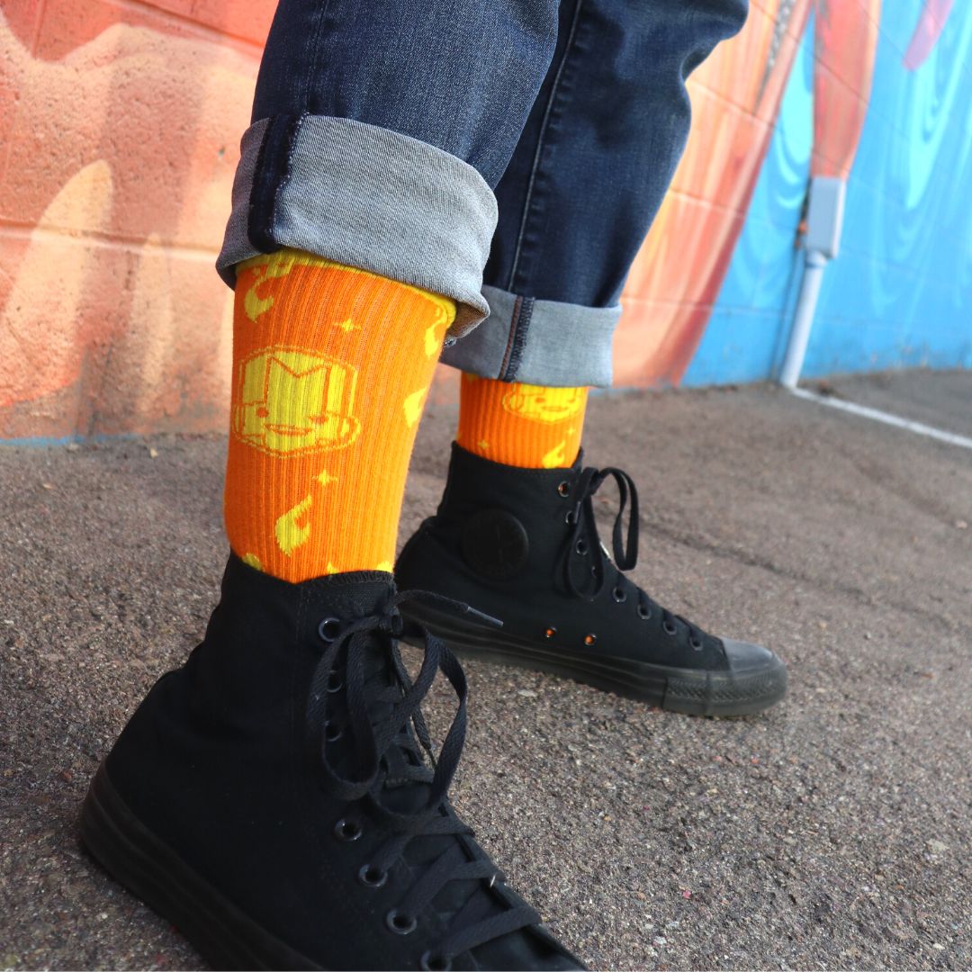 Orange Knight Socks