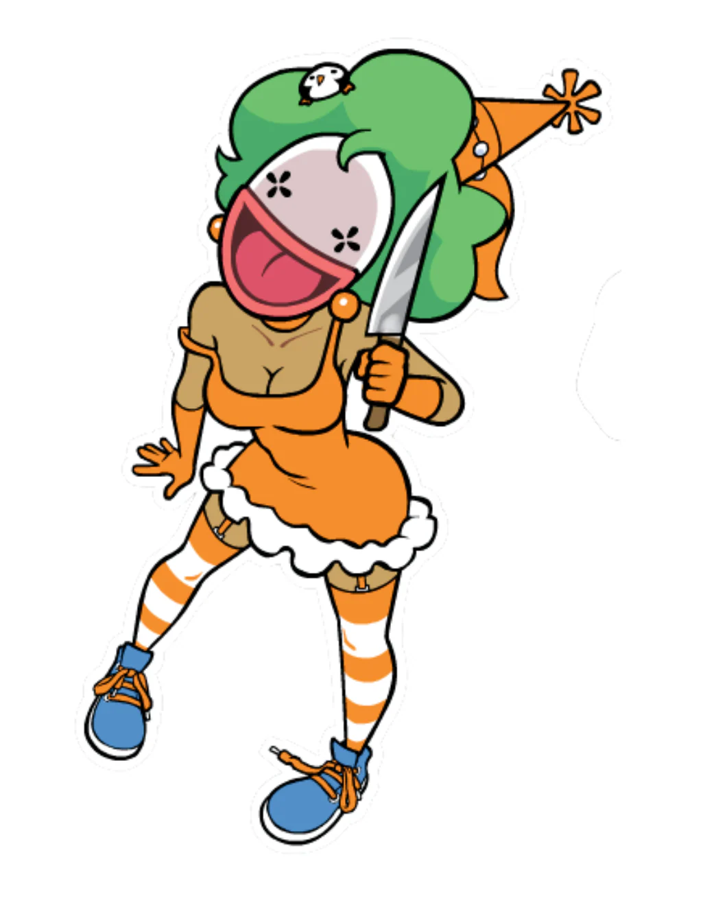 Orange Princess Sticker